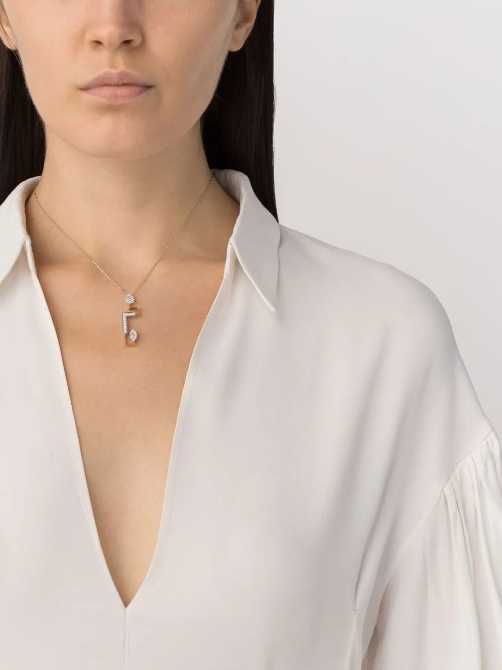 18kt gold diamond pendant necklace