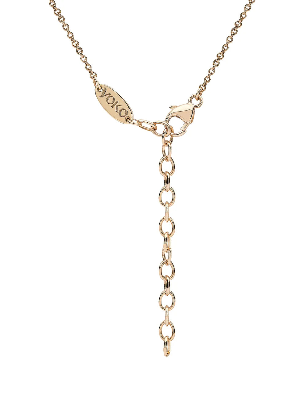 18kt yellow gold Sleek Akoya pearl diamond pendant necklace