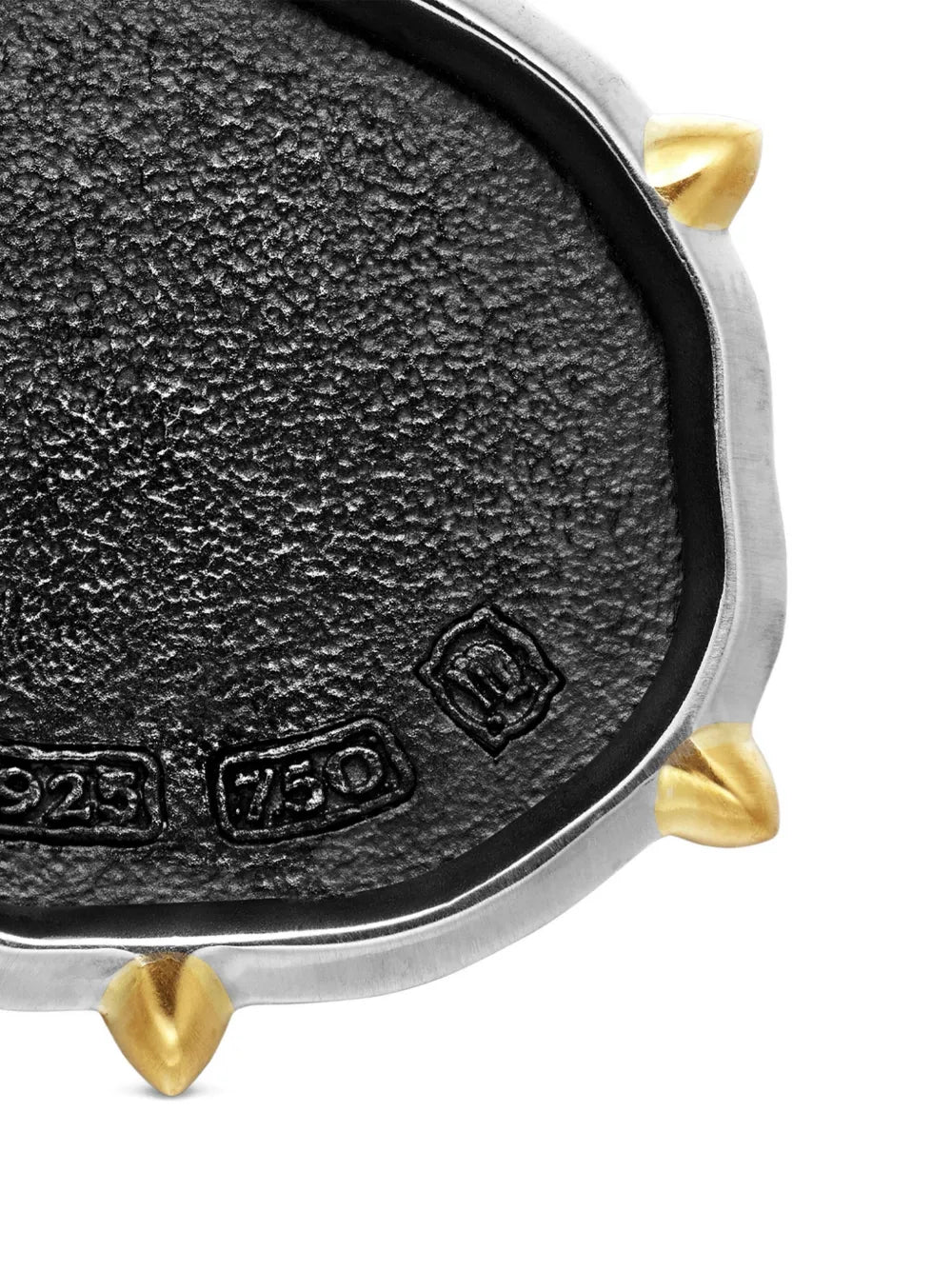18kt yellow gold and sterling silver Virgo amulet (33mm)