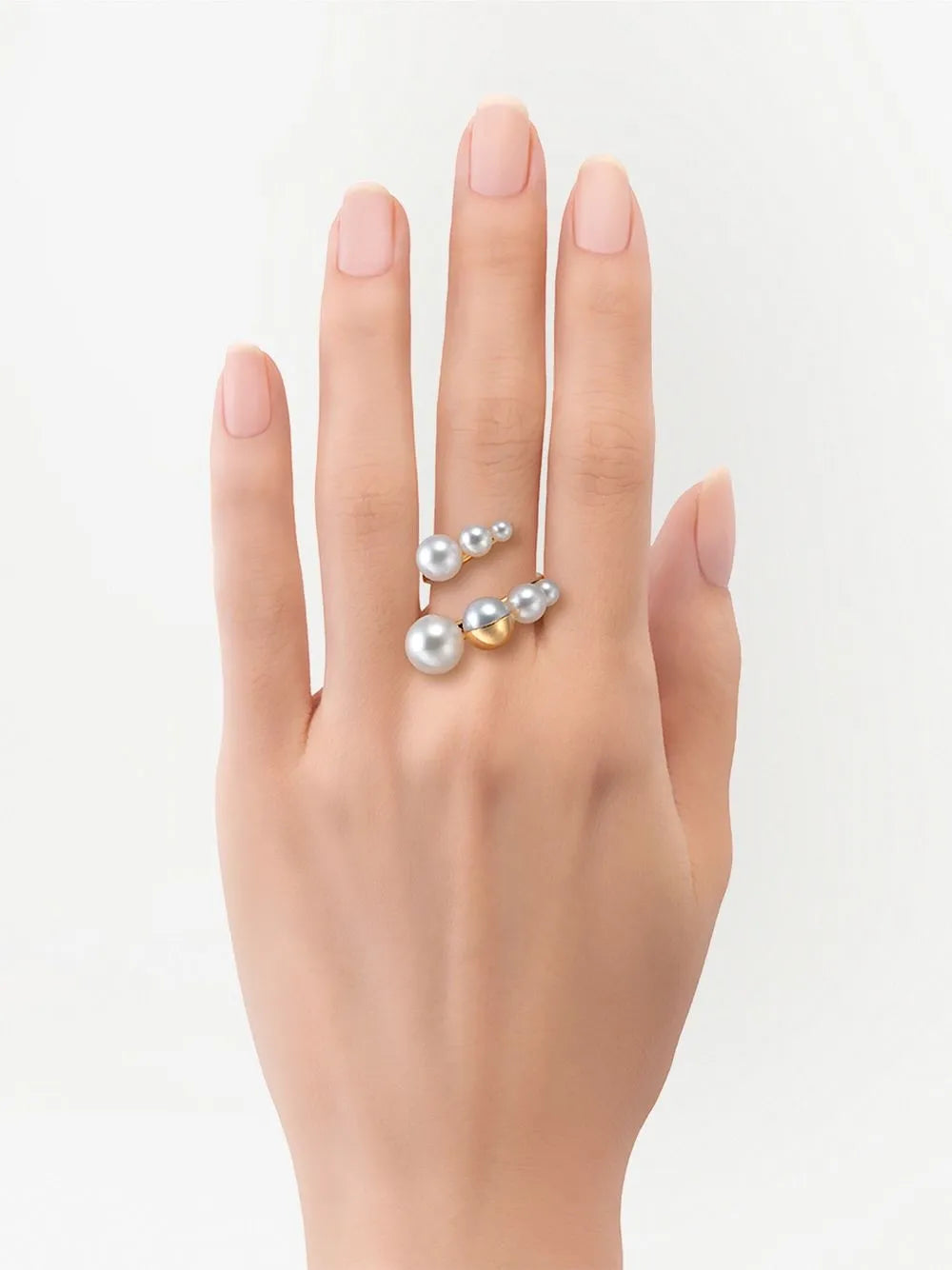 18kt yellow gold M/G TASAKI Shell freshwater pearl ring