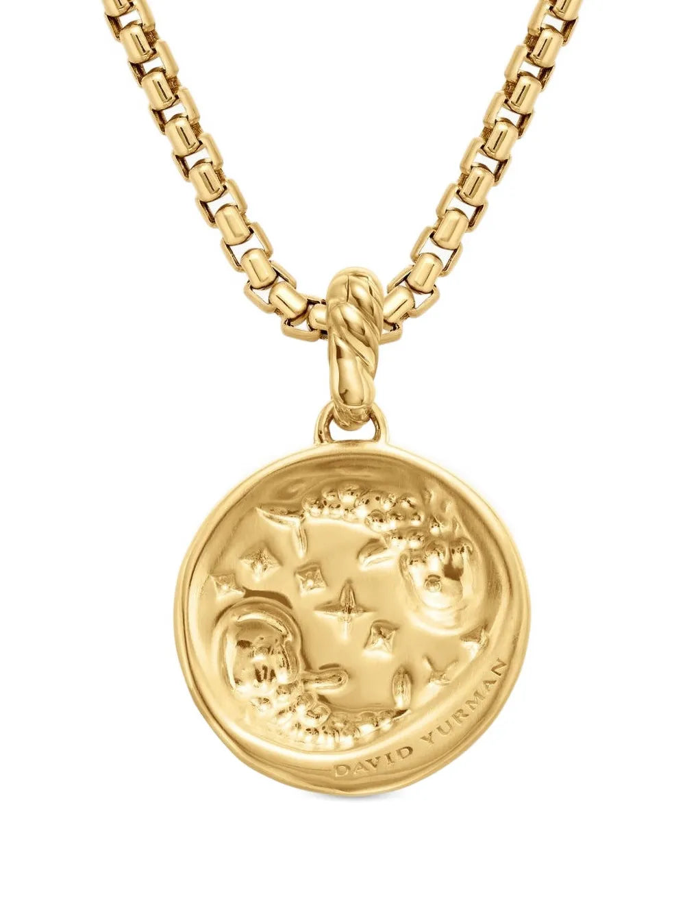 18K yellow gold Pisces diamond necklace