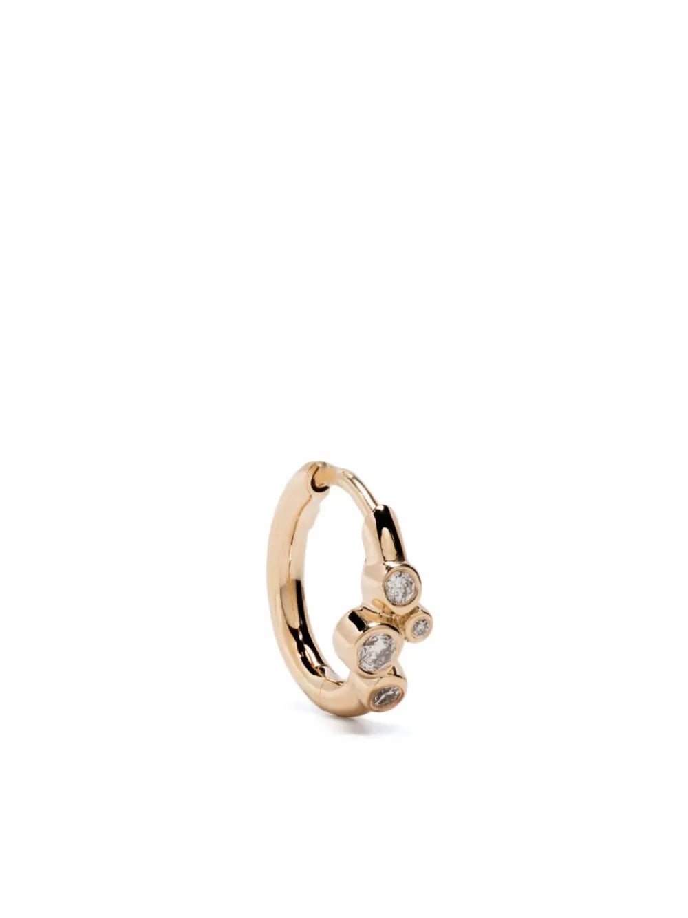 14kt yellow gold Elena diamond huggie hoop
