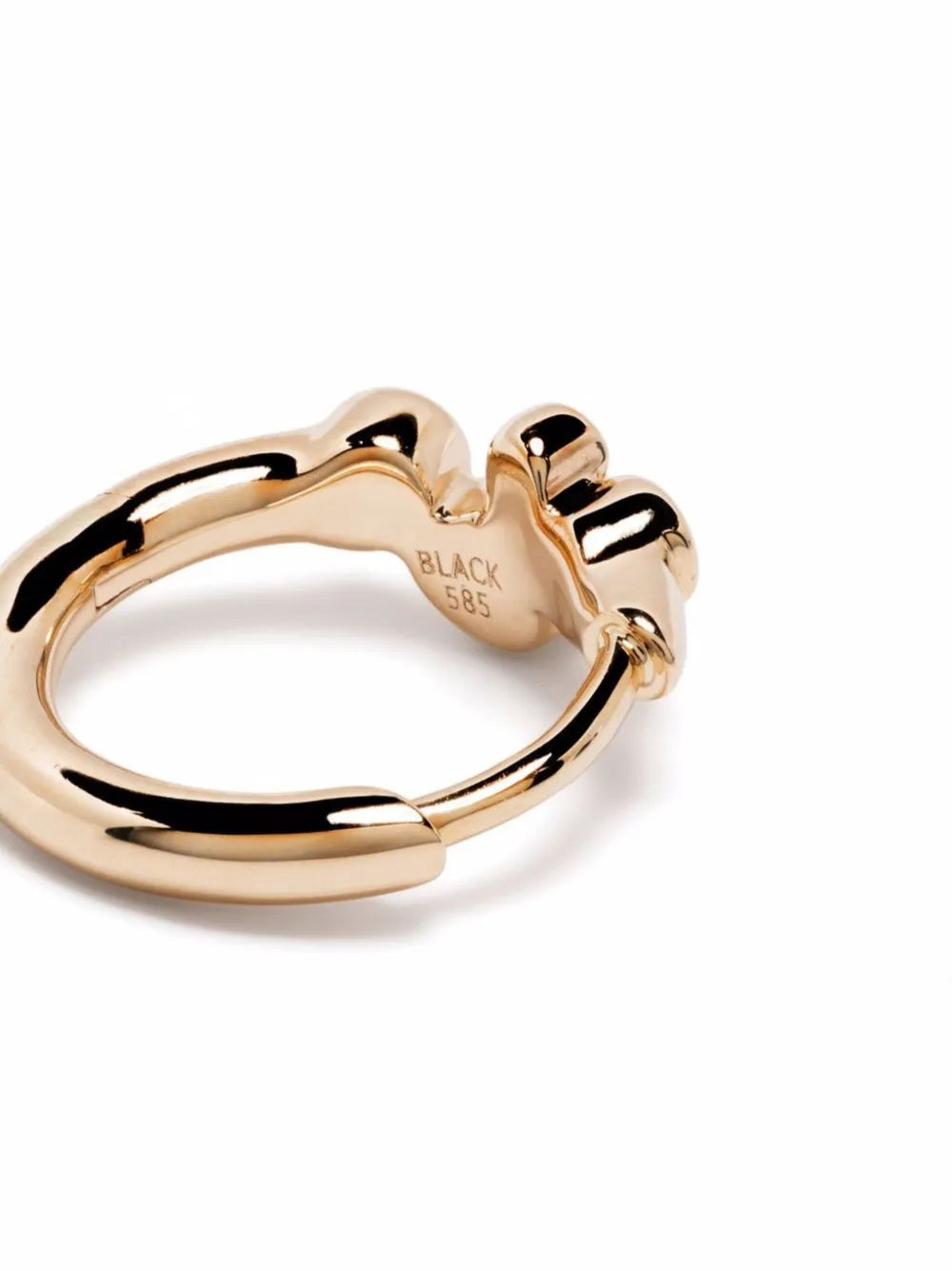 14kt yellow gold Elena diamond huggie hoop