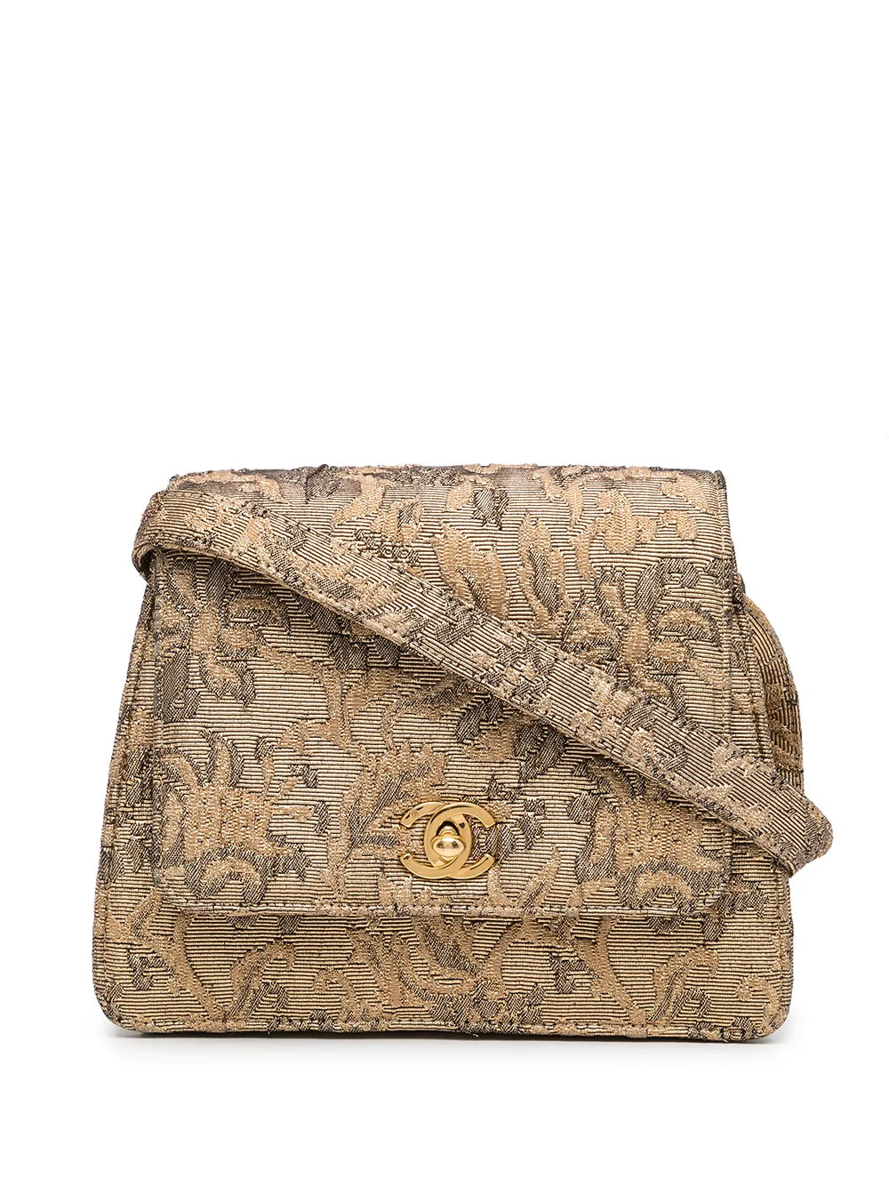 1998 CC floral-jacquard handbag