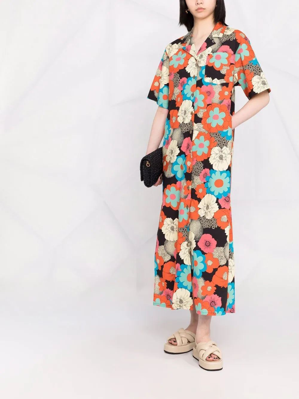 Bowling floral shirtdress