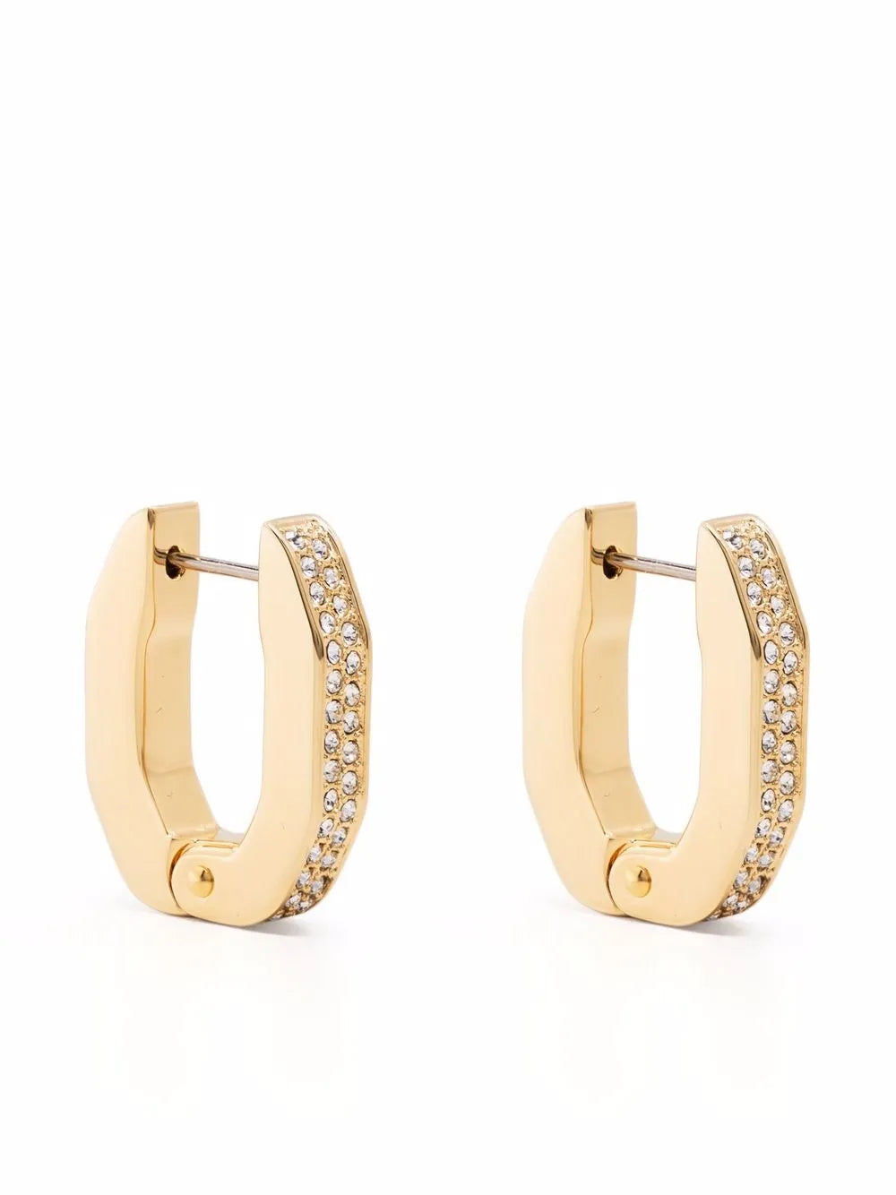 Dextera crystal embellished hoop earrings