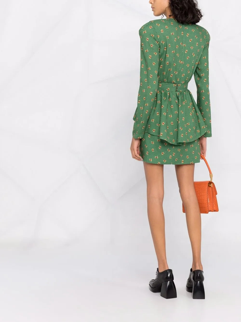 printed peplum dress