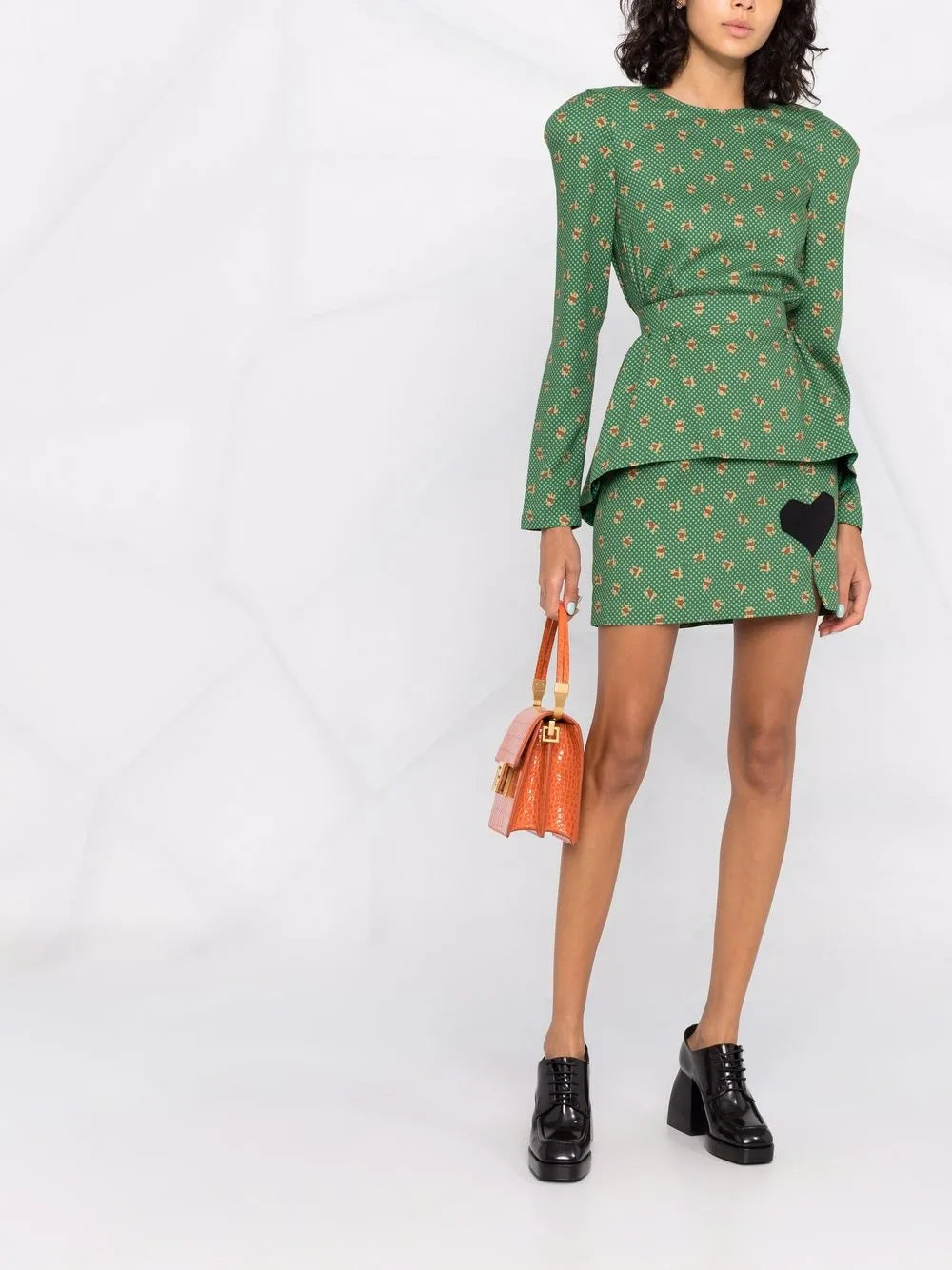 printed peplum dress