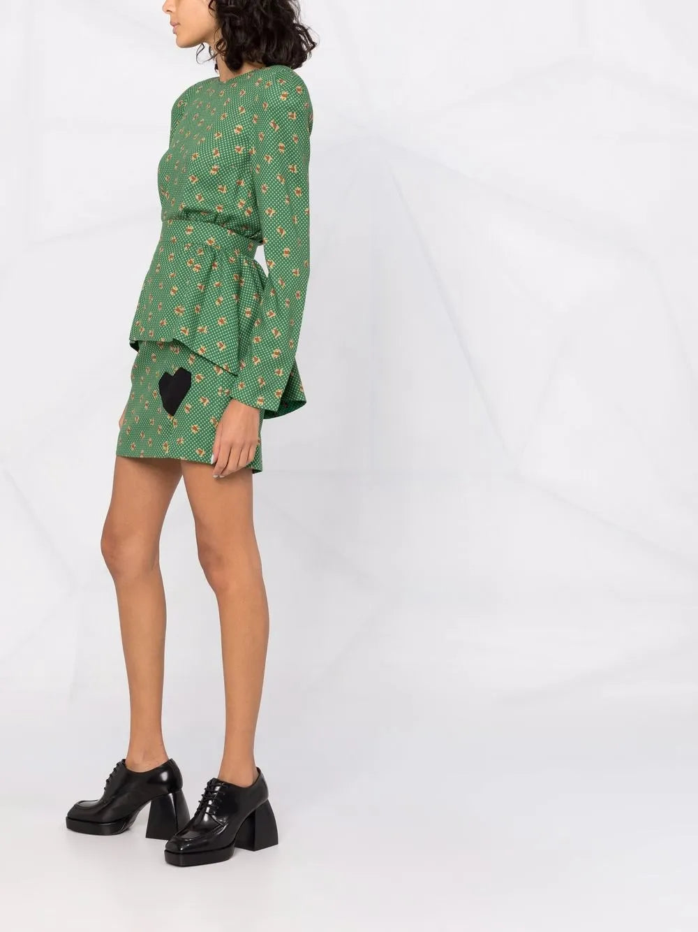 printed peplum dress