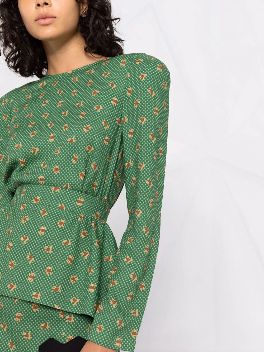 printed peplum dress