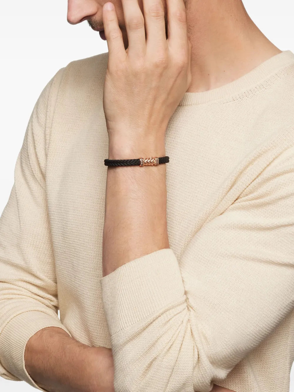 18kt rose gold Chevron bracelet (6mm)
