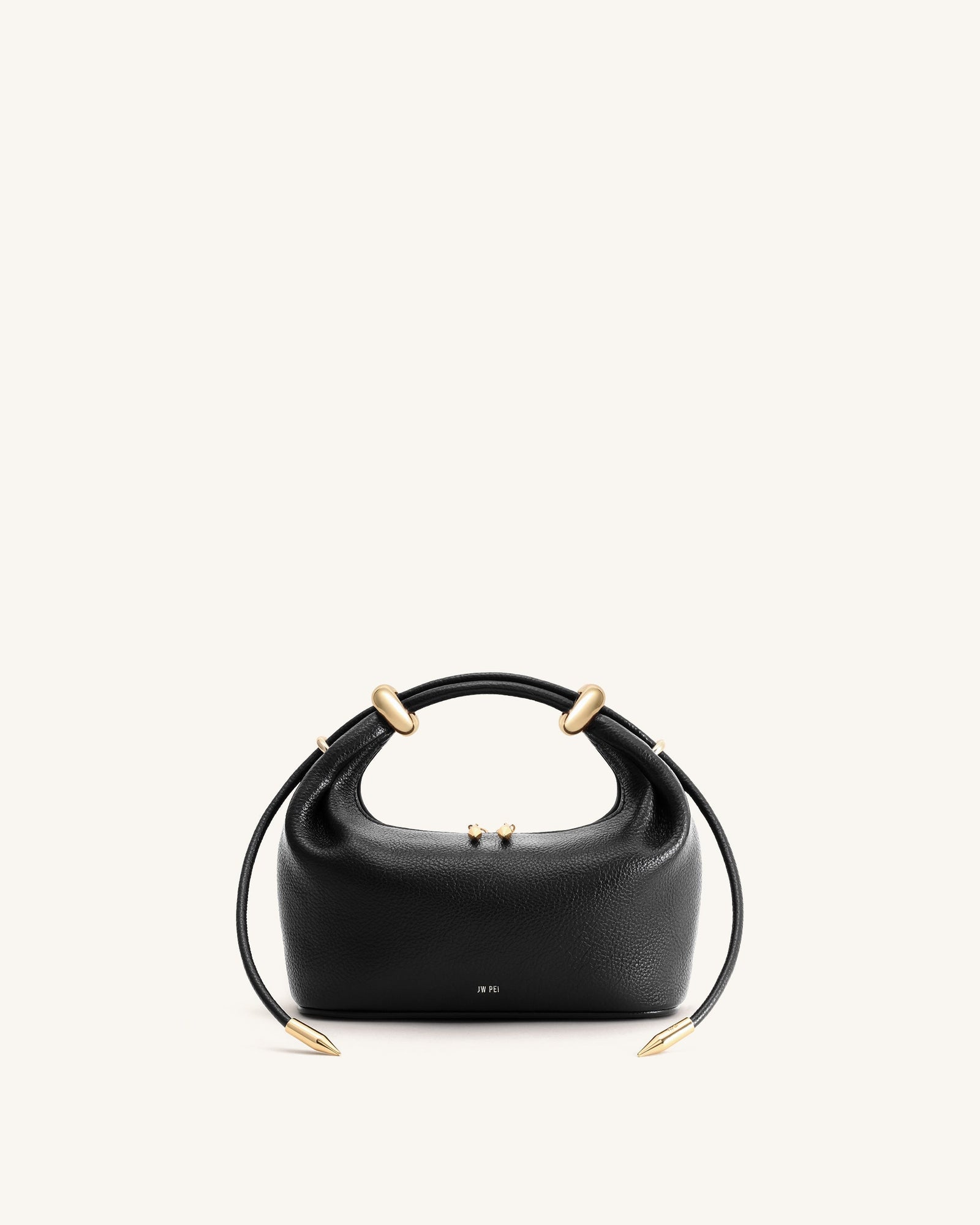 Jw Pei Ellie Metal Ring Embellished Top Handle Bag Black