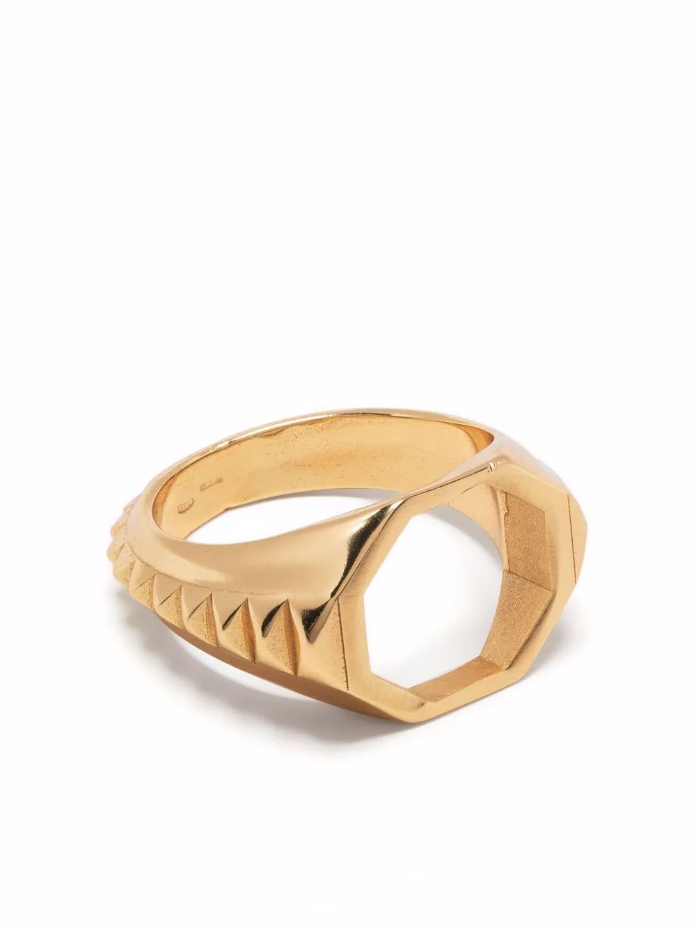 open studded signet ring