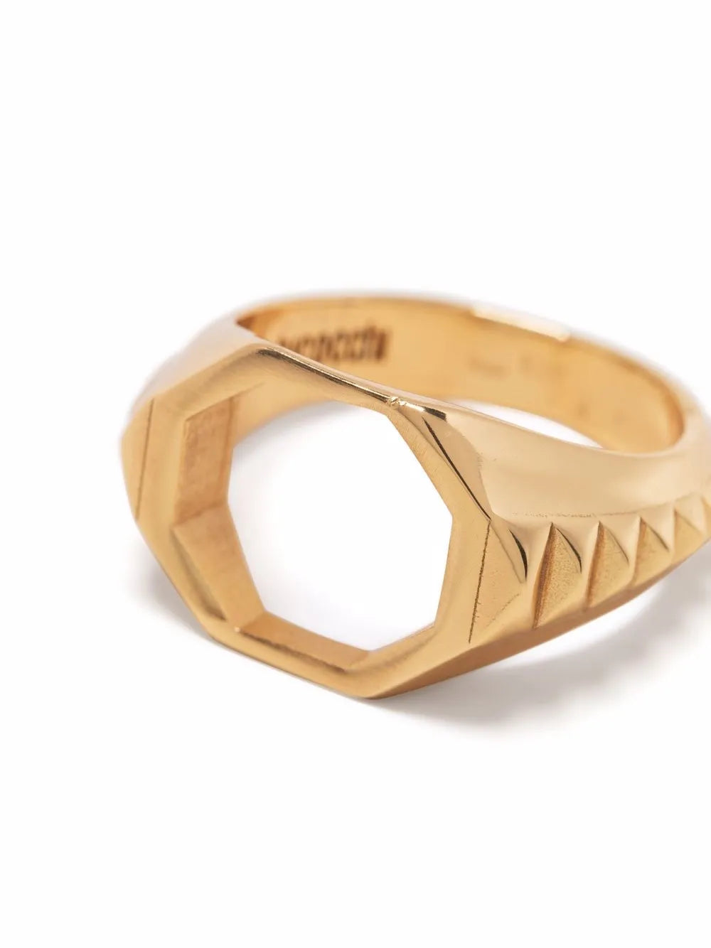 open studded signet ring