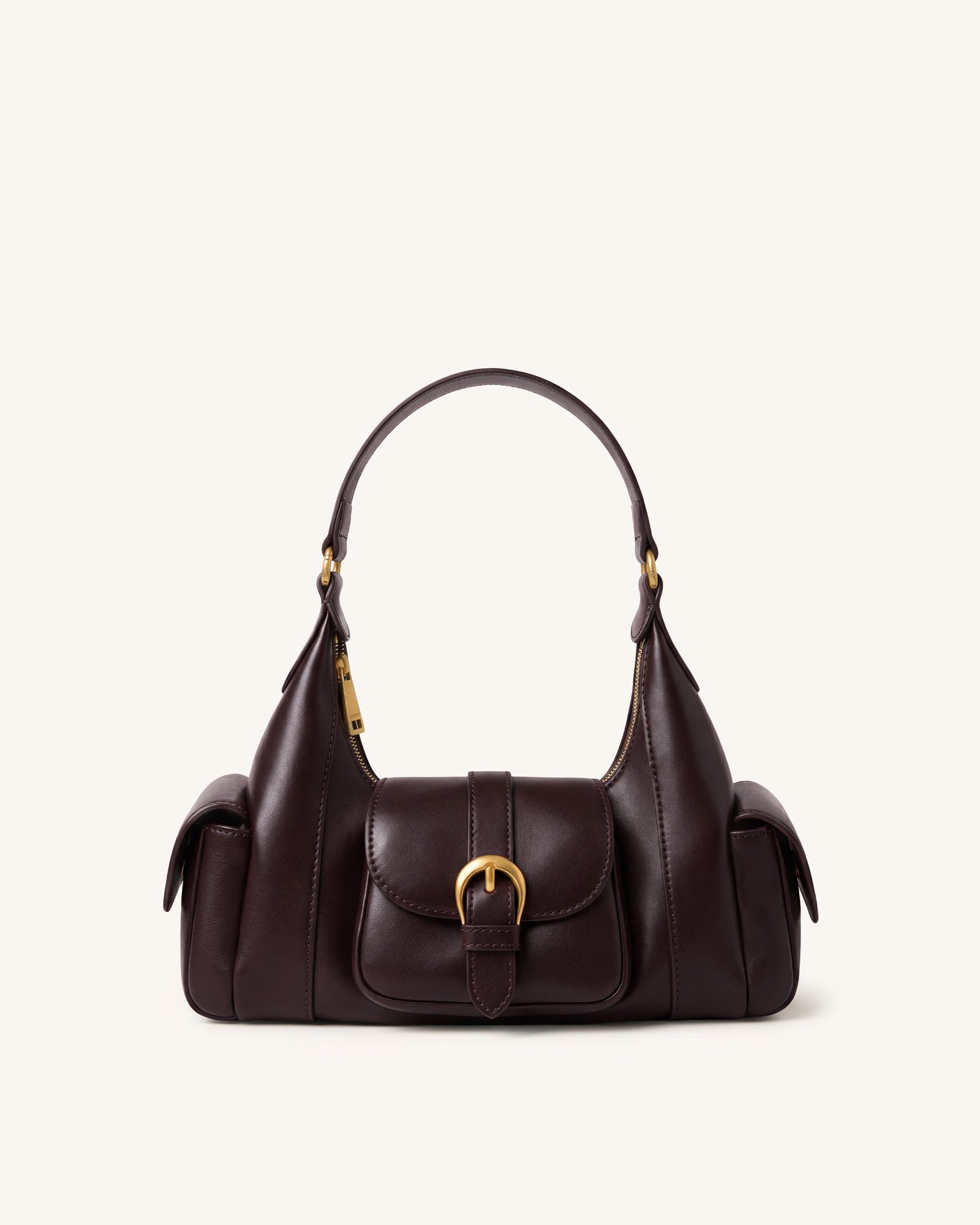 Jw Pei Estelle Pocket Shoulder Bag Dark Brown