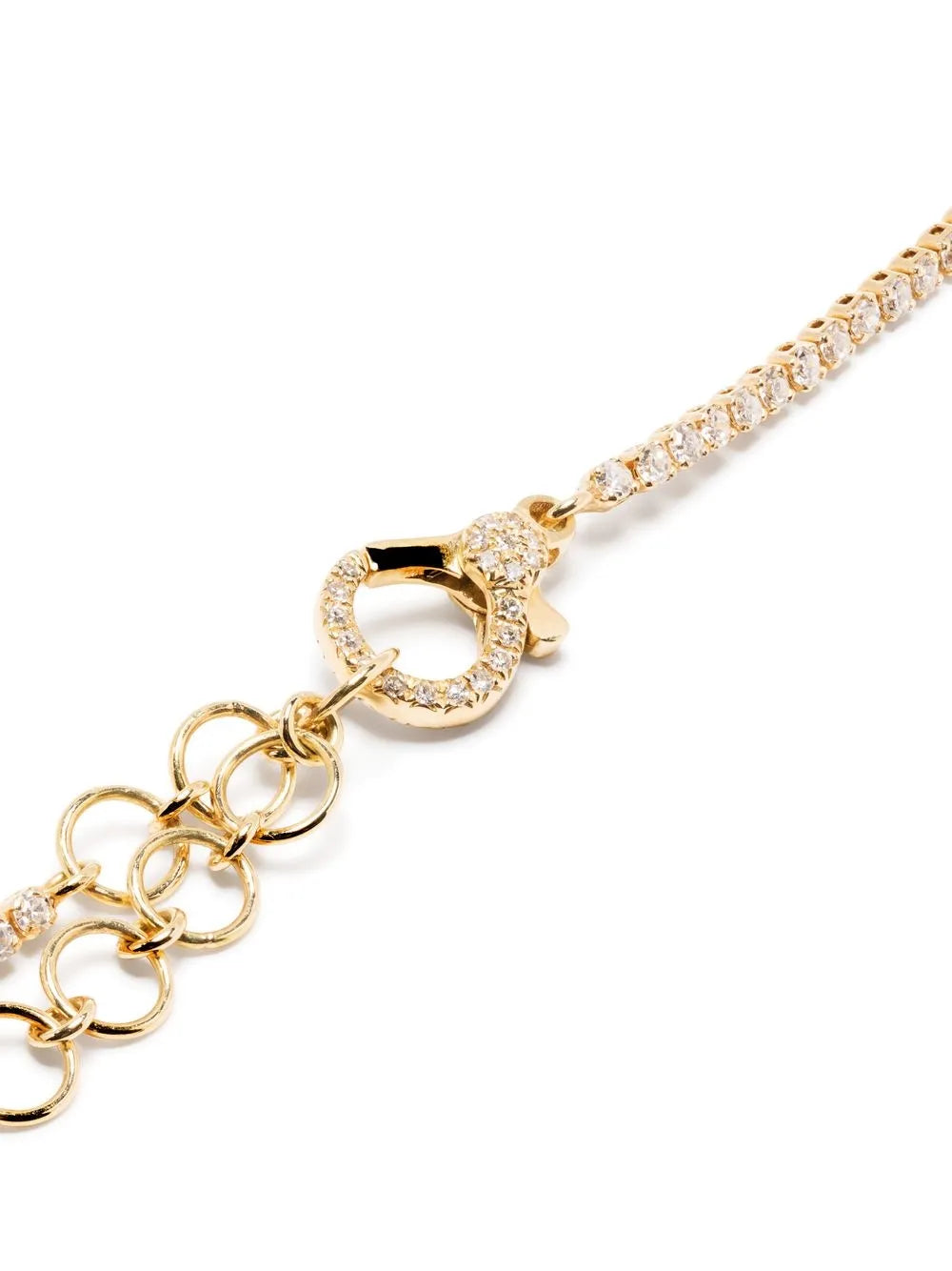 18kt yellow gold Infinity diamond necklace