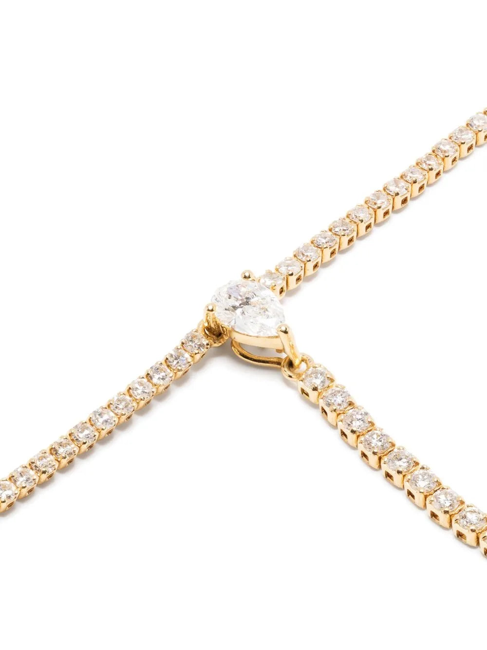 18kt yellow gold Infinity diamond necklace