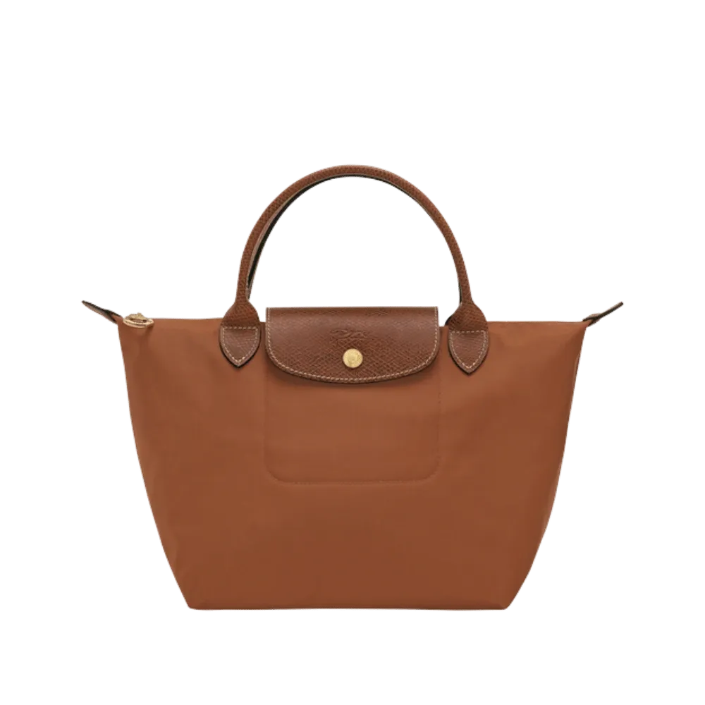 Longchamp Le Pliage Original S Handbag Cognac - Recycled canvas