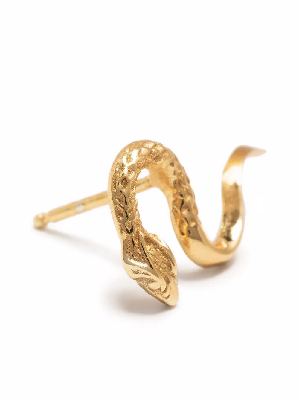 Serpent gold-plated earring