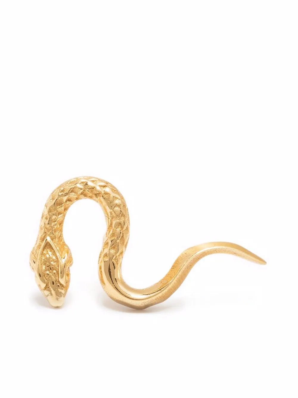 Serpent gold-plated earring