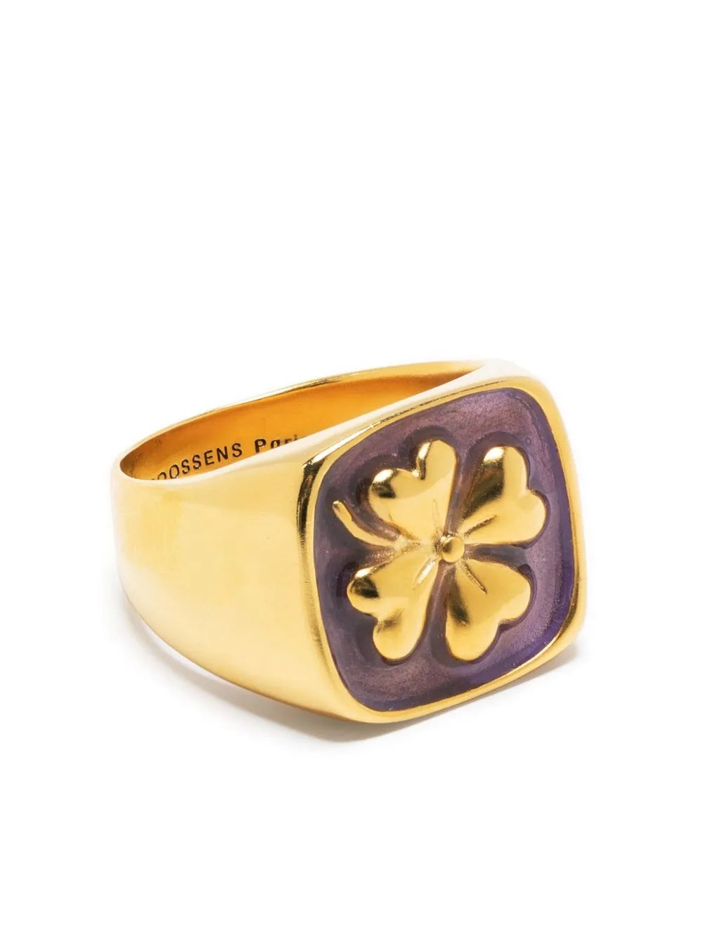 Talisman clover signet ring