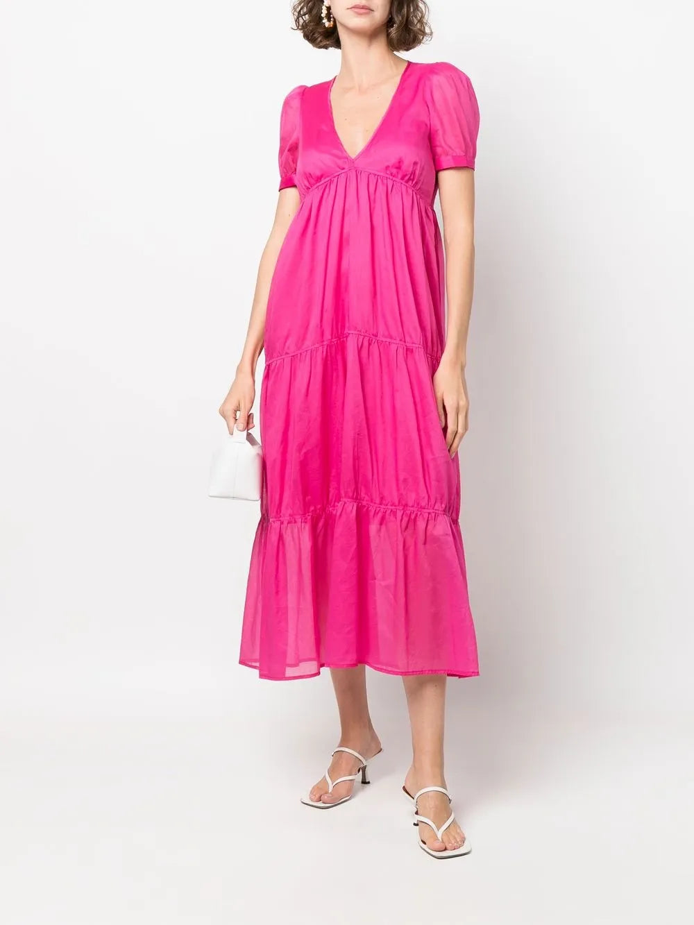tiered v-neck dress
