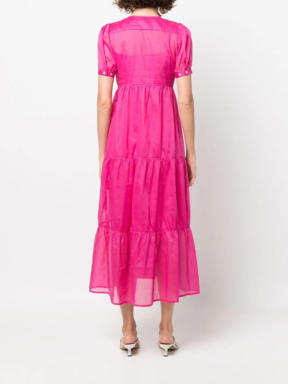 tiered v-neck dress