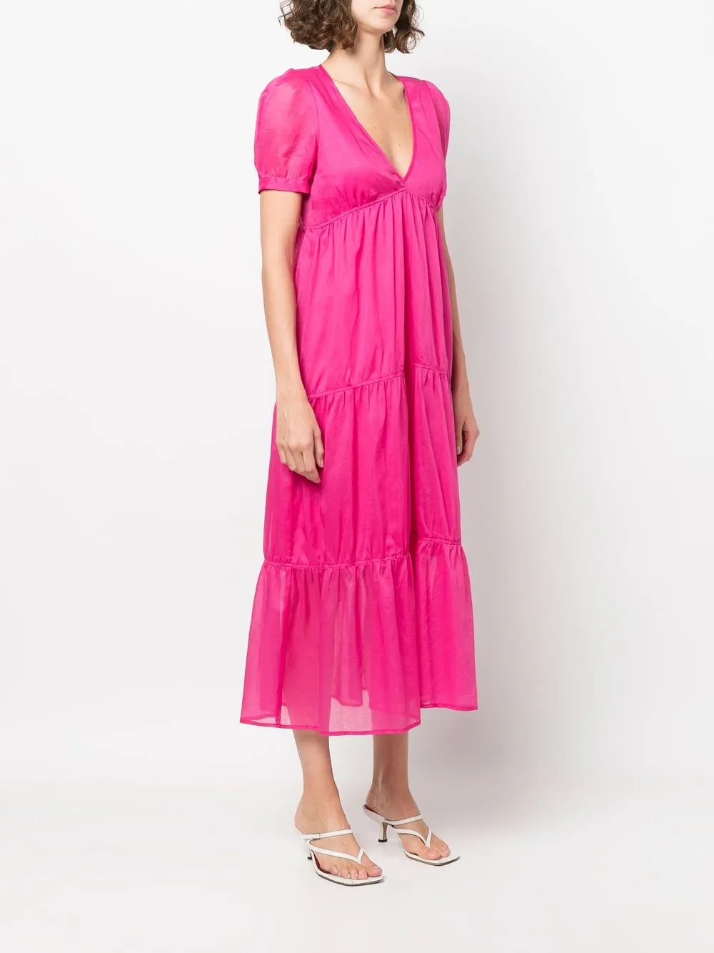tiered v-neck dress