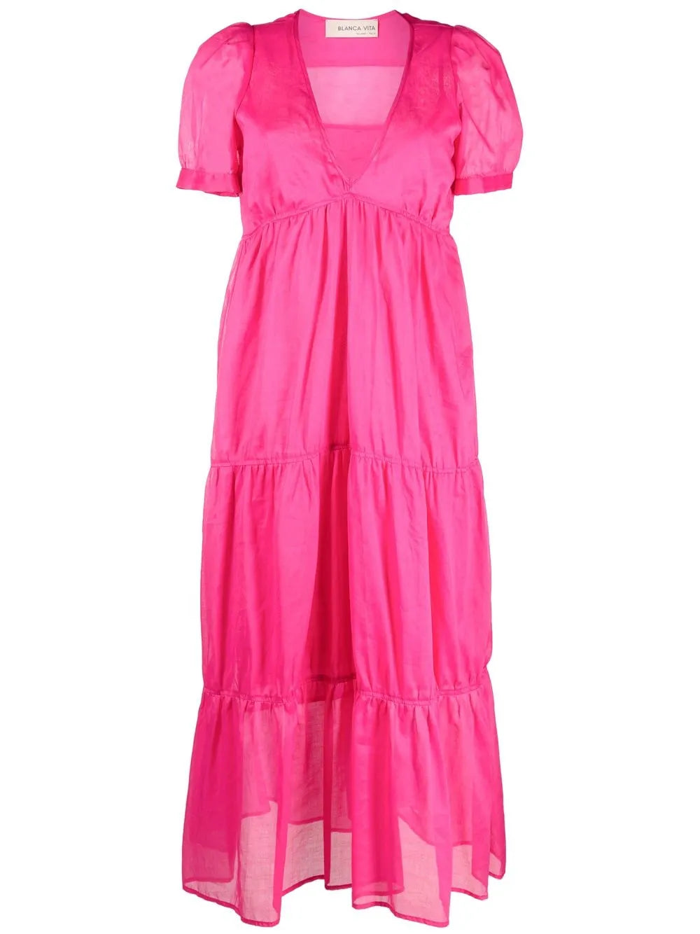tiered v-neck dress