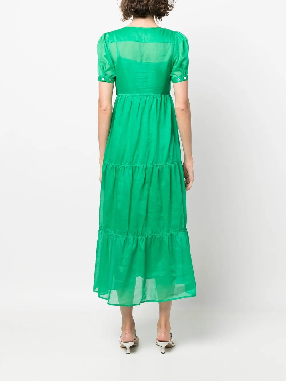 tiered v-neck dress