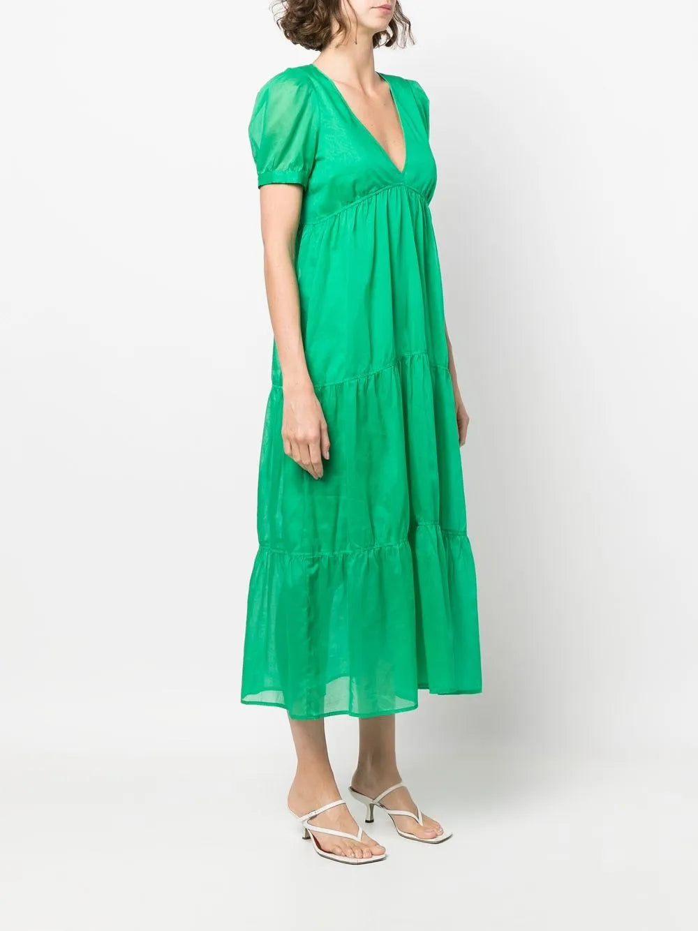 tiered v-neck dress