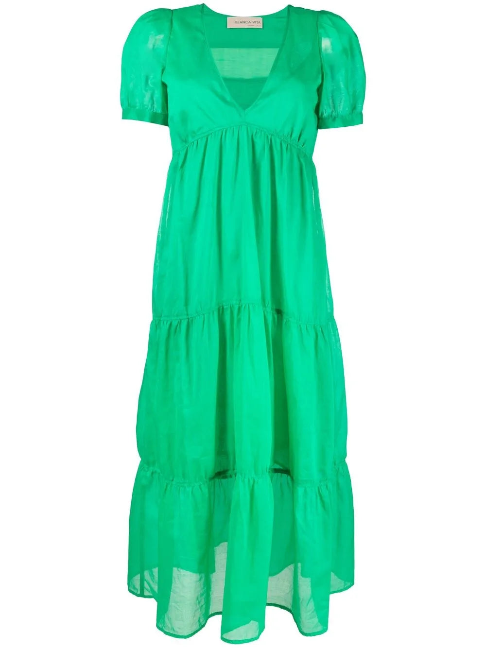 tiered v-neck dress