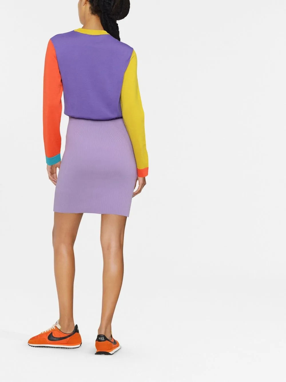 intarsia logo-knit sweater dress