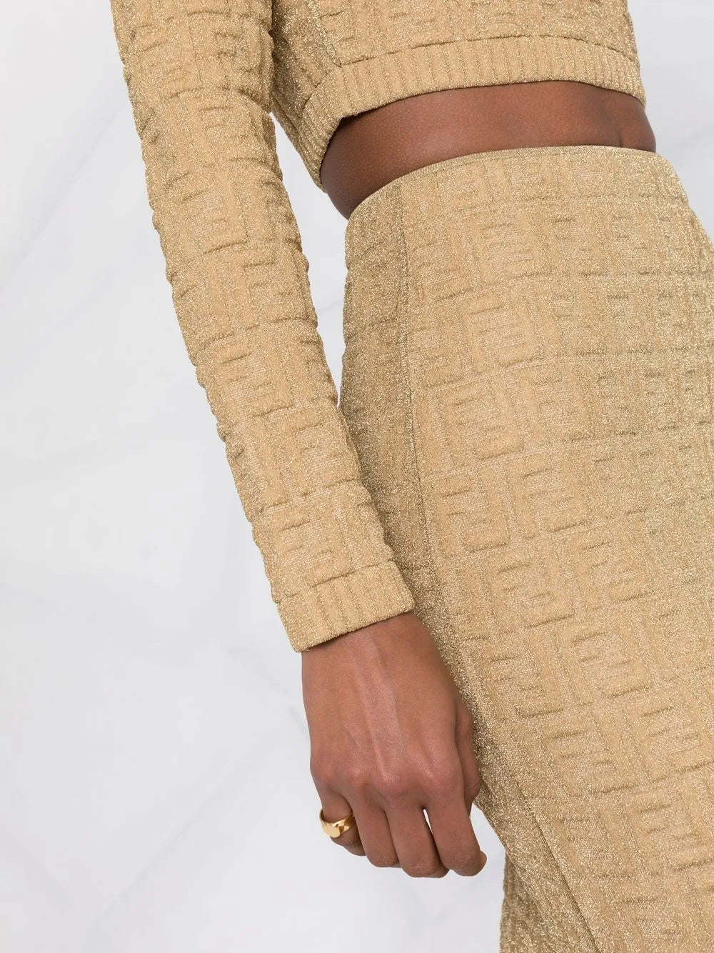 FF-motif pencil skirt
