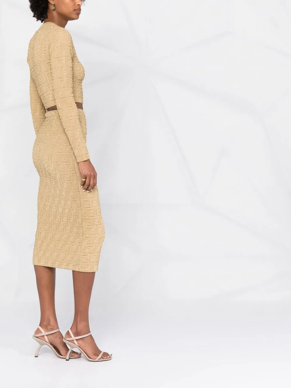 FF-motif pencil skirt
