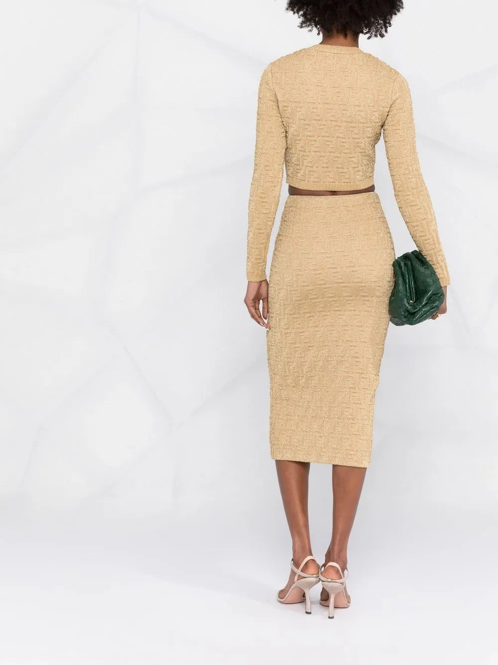 FF-motif pencil skirt