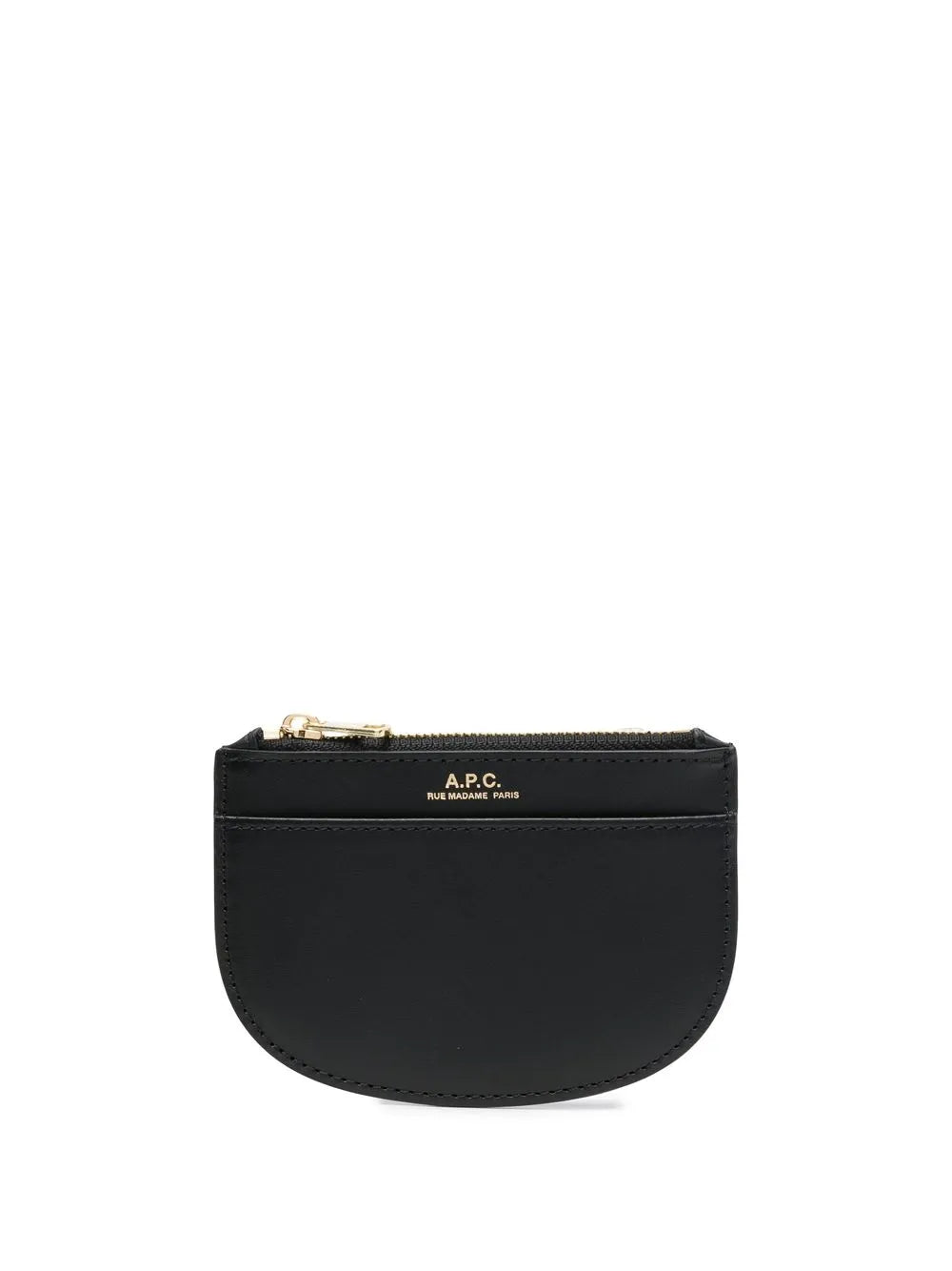 rounded leather purse