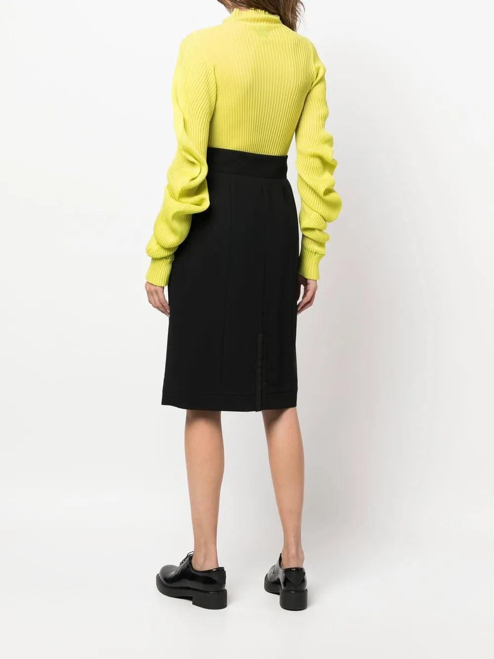 1999 pleat detailing knee-length skirt