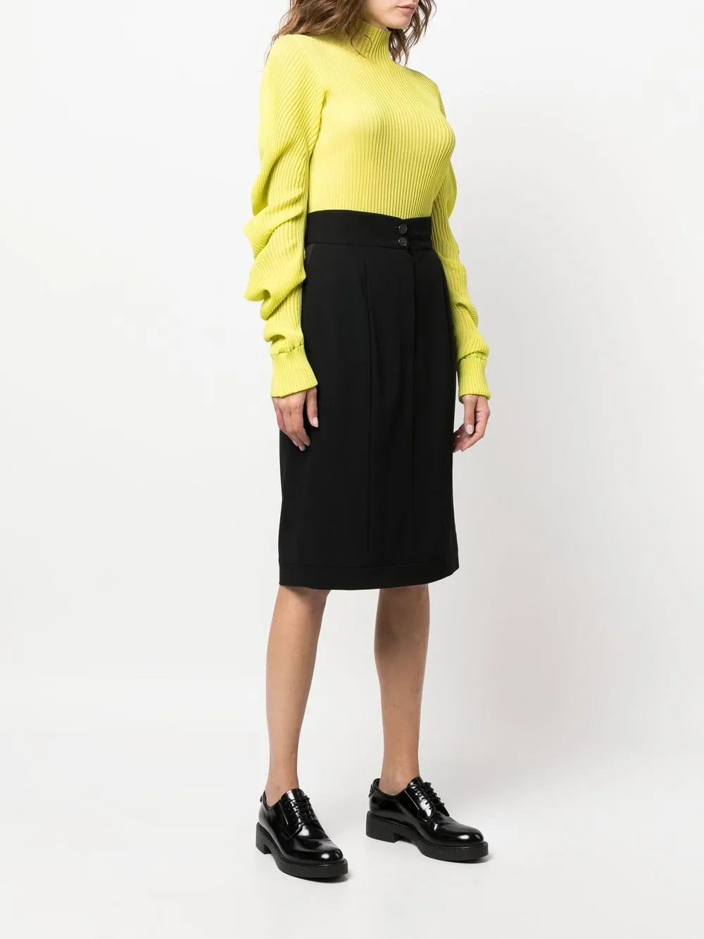 1999 pleat detailing knee-length skirt