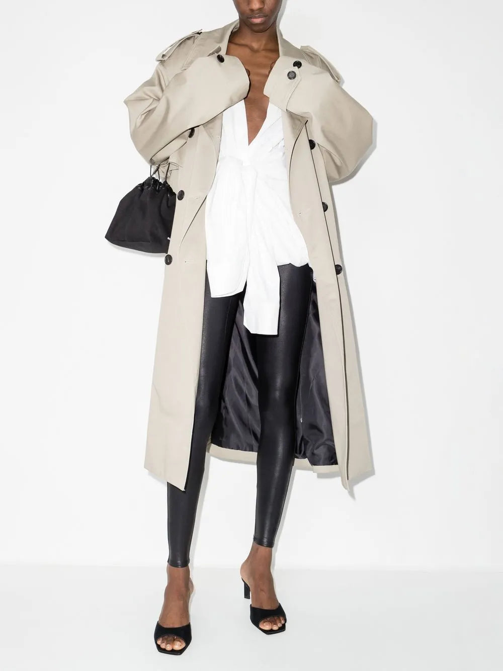faux-leather leggings