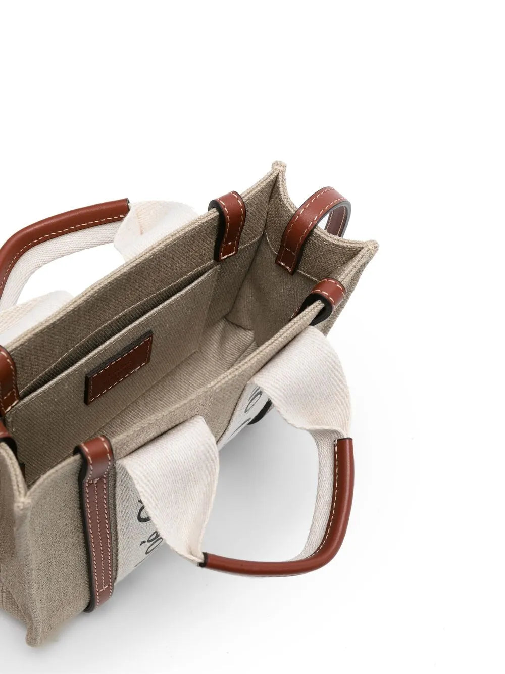 Woody linen tote bag