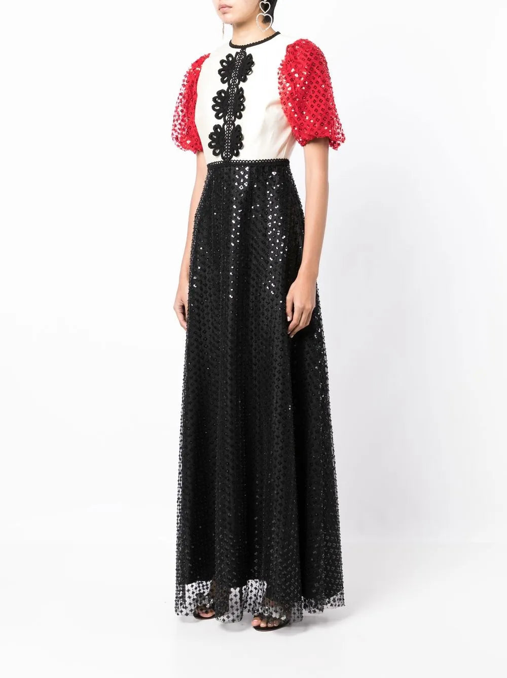 sequin-embellished gown dress