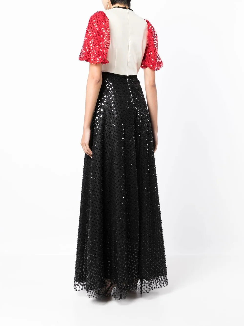sequin-embellished gown dress