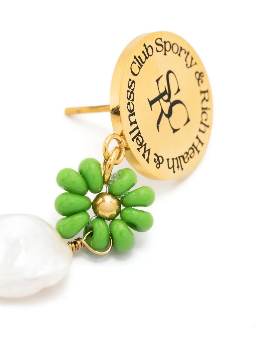 pearl resin drop earrings