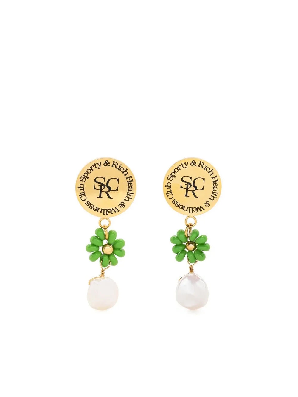 pearl resin drop earrings