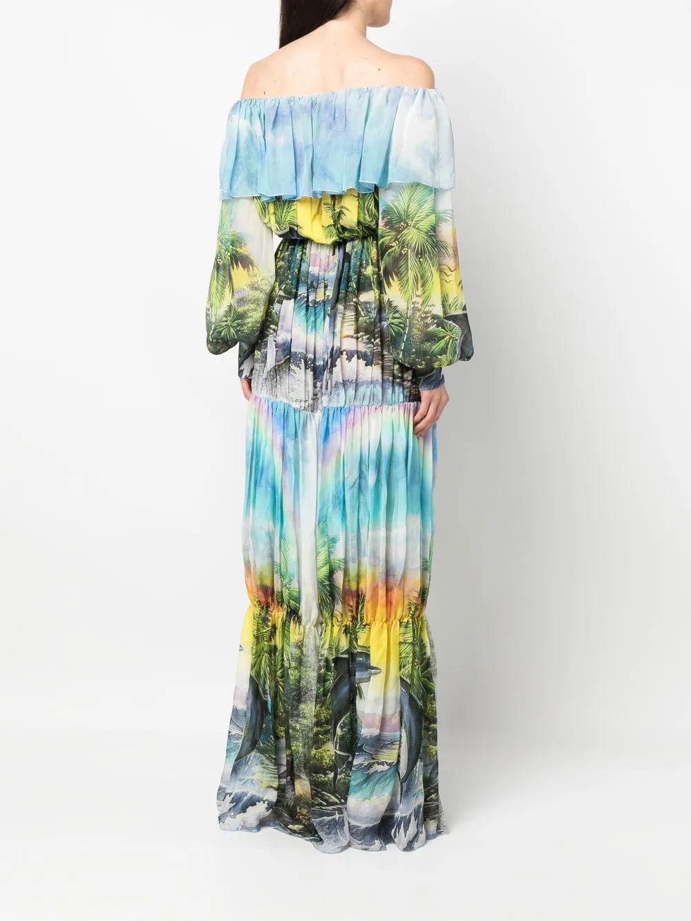 Hawaii pleated maxi dress