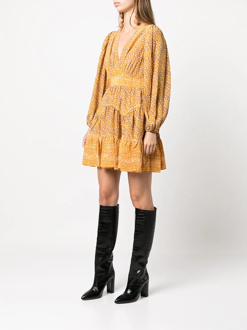 Hayana puff-sleeve dress