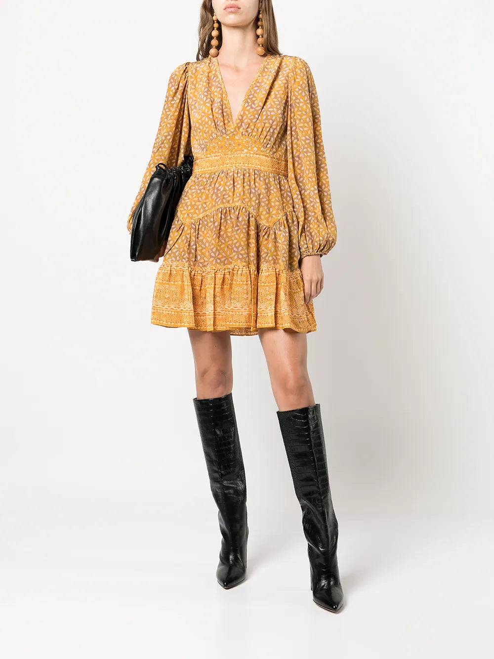 Hayana puff-sleeve dress