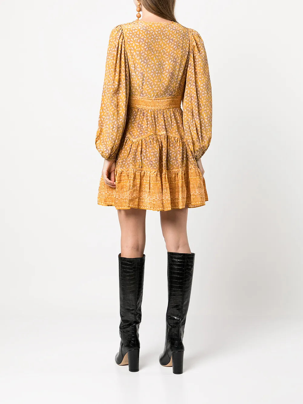 Hayana puff-sleeve dress