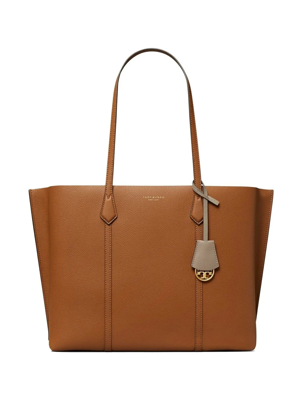 leather logo-print tote bag